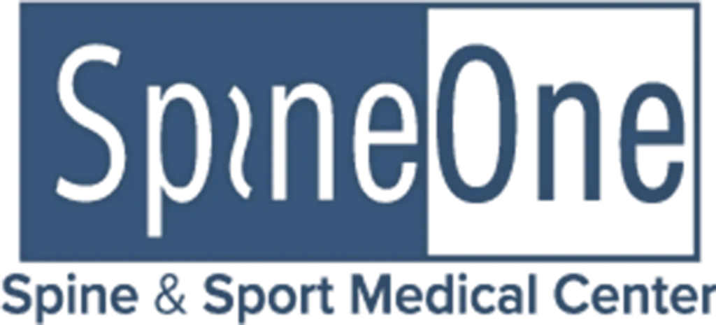SpineOne official logo in blue and white