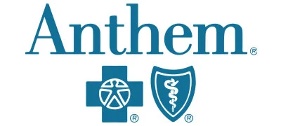 Anthem healthcare business logo in blue and white